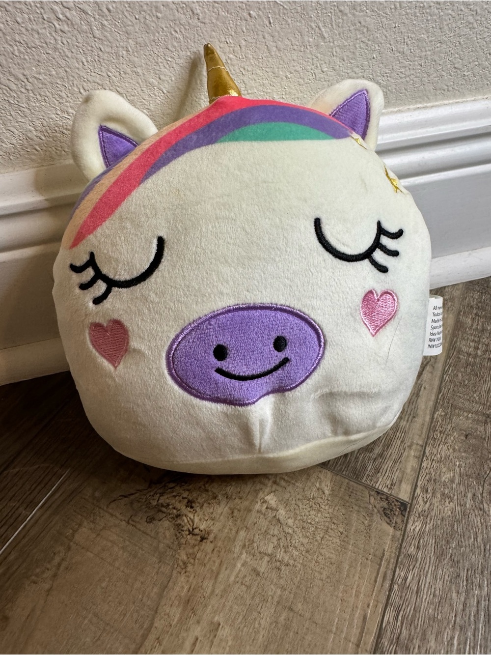 Plush Unicorn Stuffed Animal - White with Purple Accents